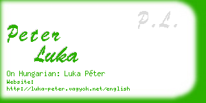 peter luka business card